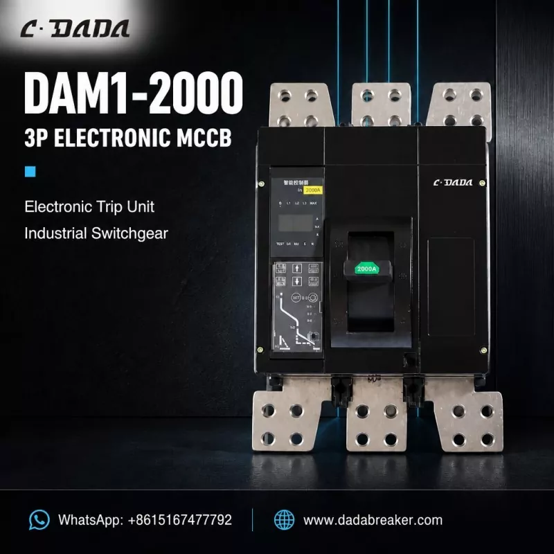 DAM1-2000 3P အီလက်ထရွန်းနစ် MCCB စက်မှု Switchgear | C·DADA လျှပ်စစ်